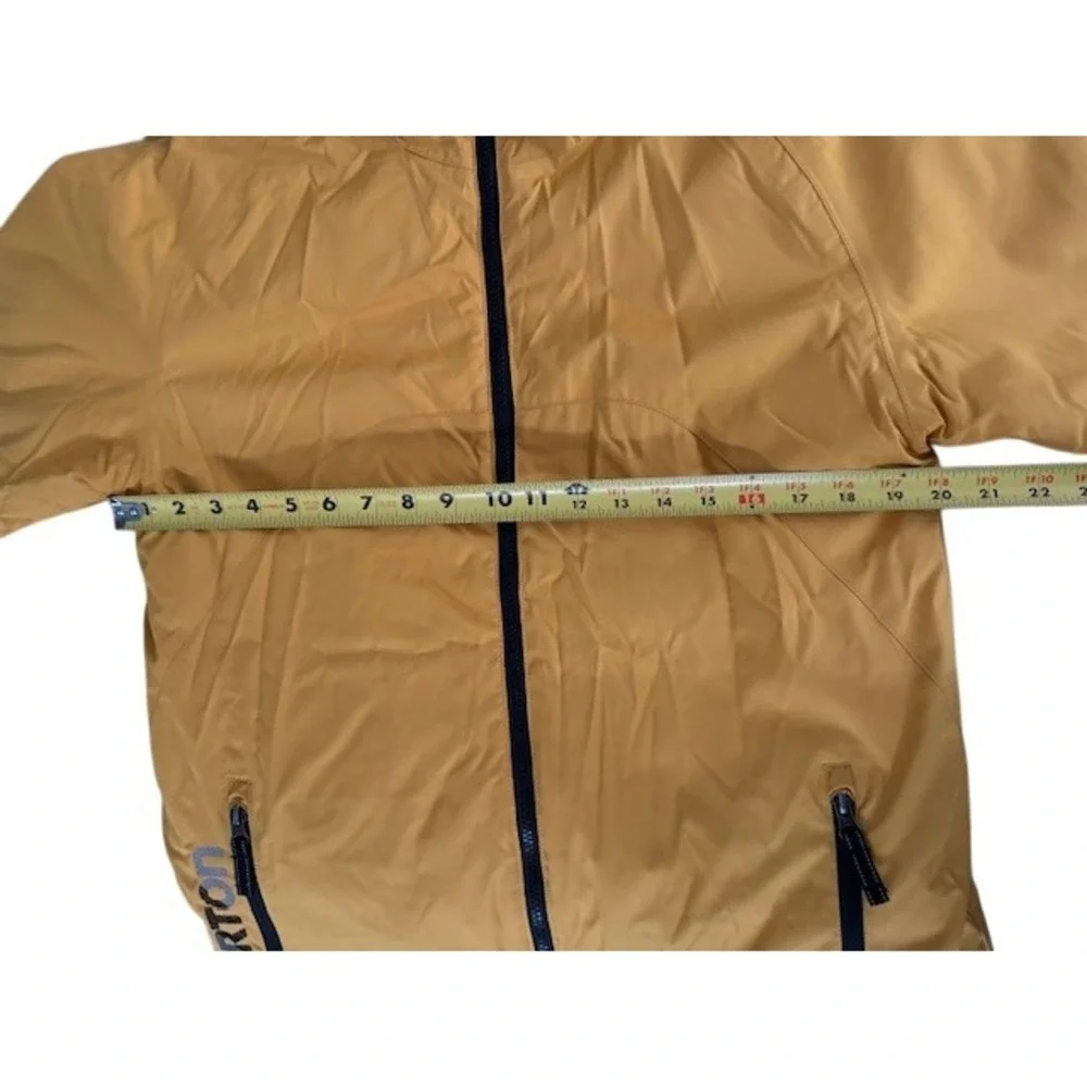 Burton Snowboard Jacket Boys Youth Yellow Hooded Full Zip Winter Gear - L